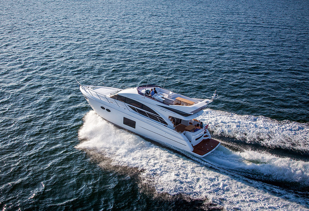 Princess 56 on display by Boat Lagoon Yachting.